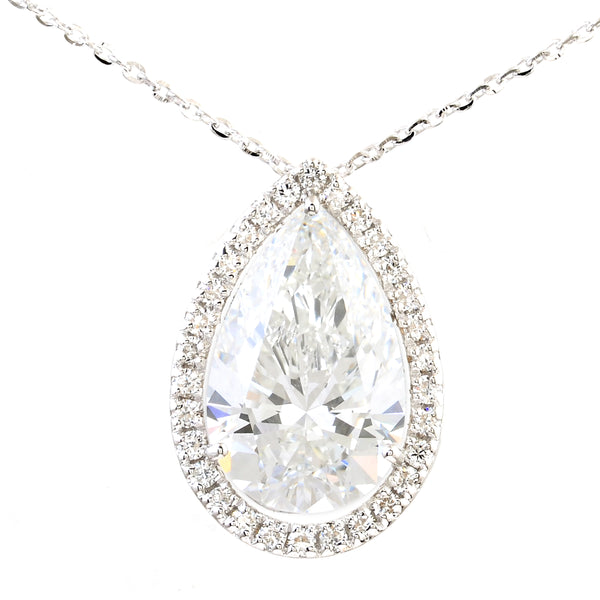 4.75 Carats Lab Grown Diamond 14K Gold Pendant