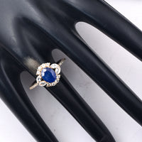 2.16 Ct Oval Mixed Cut Natural Sapphire 14K Gold Ring