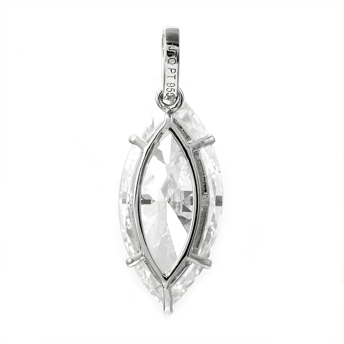 5.74 Ct Marquise Brilliant Lab Grown Diamond 950 Platinum Pendant