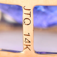 2.90 Ct Oval Mixed Cut Natural Sapphire 14K Gold Pendant