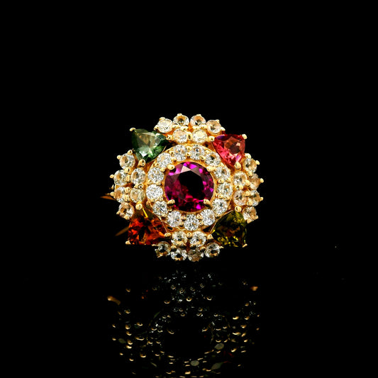 1.75 Ct Round Tourmaline 14K Gold Ring