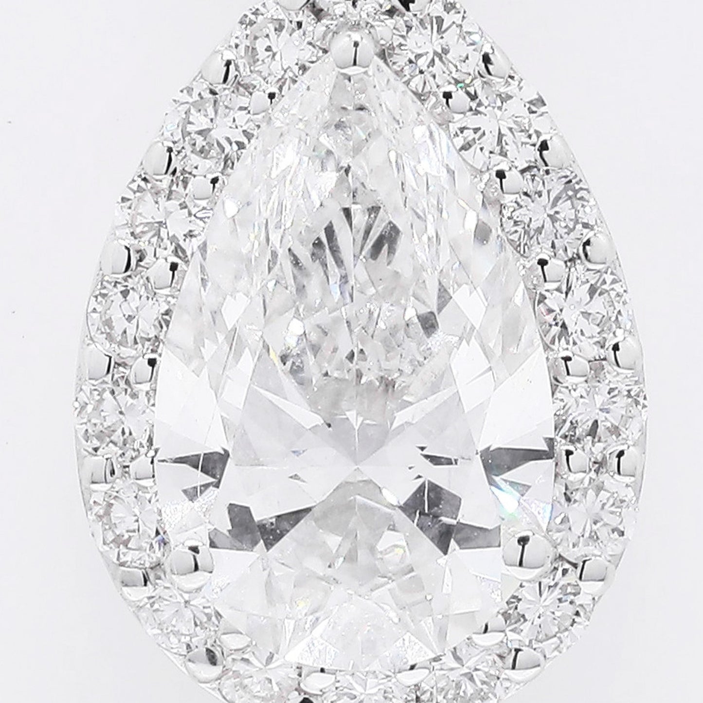 2.21 Ct Pear Brilliant Lab Grown Diamond 14K Gold Pendant