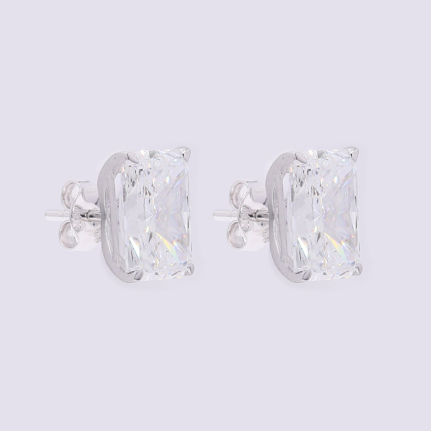 3.74 Carats Lab Grown Diamond 14K Gold Earrings