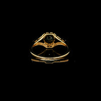 1.29 Ct Round Mixed Cut Natural Sapphire 14K Gold Ring