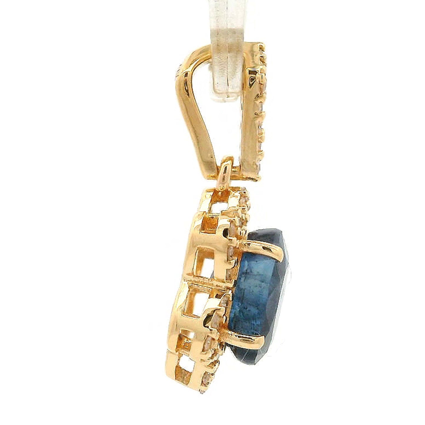 1.49 Ct Oval Sapphire 14K Gold Pendant