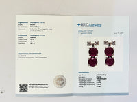 2.47 Ct Round Natural Ruby 14K Gold Earrings