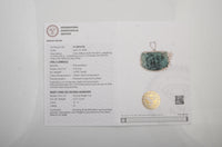 15.29 Ct Fancy Carving Emerald 14K Gold Pendant