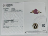 2.70 Ct Oval Mixed Cut Natural Corundum Ruby 14K Gold Ring