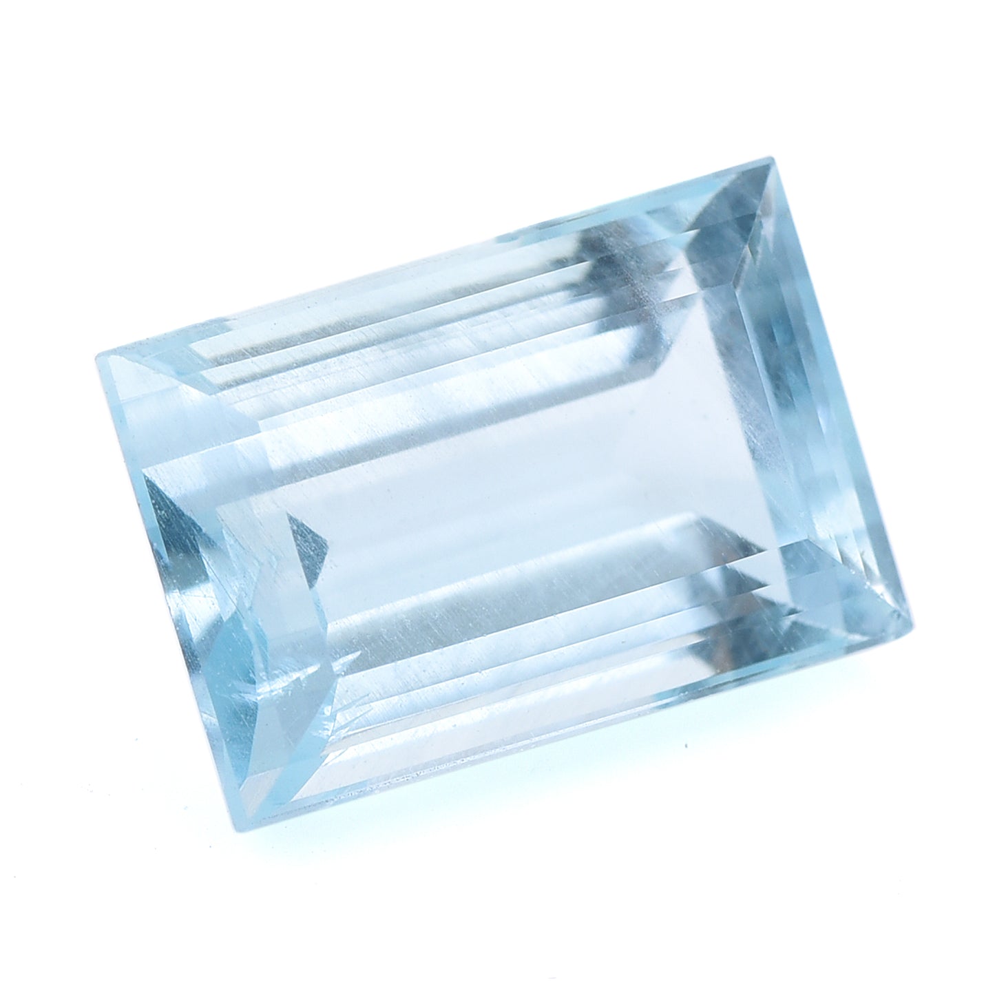 4.37 Natural Beryl Aquamarine Rectangular Step Cut Gemstone