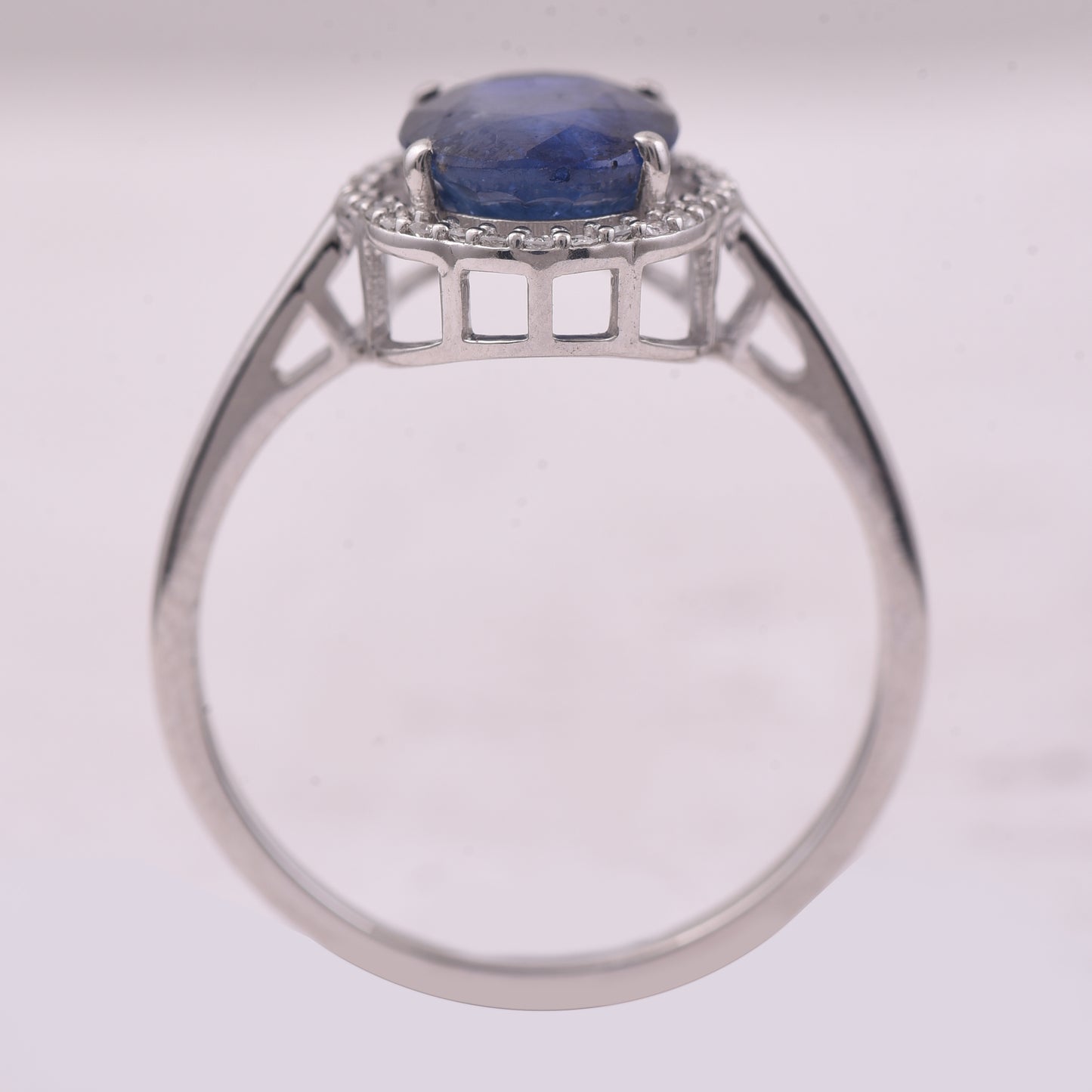 2.69 Ct Oval Mixed Cut Natural Sapphire 950 Platinum Ring