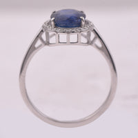 2.69 Ct Oval Mixed Cut Natural Sapphire 950 Platinum Ring