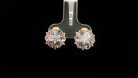 2.18 Ct Oval Tanzanite 14K Gold Earrings