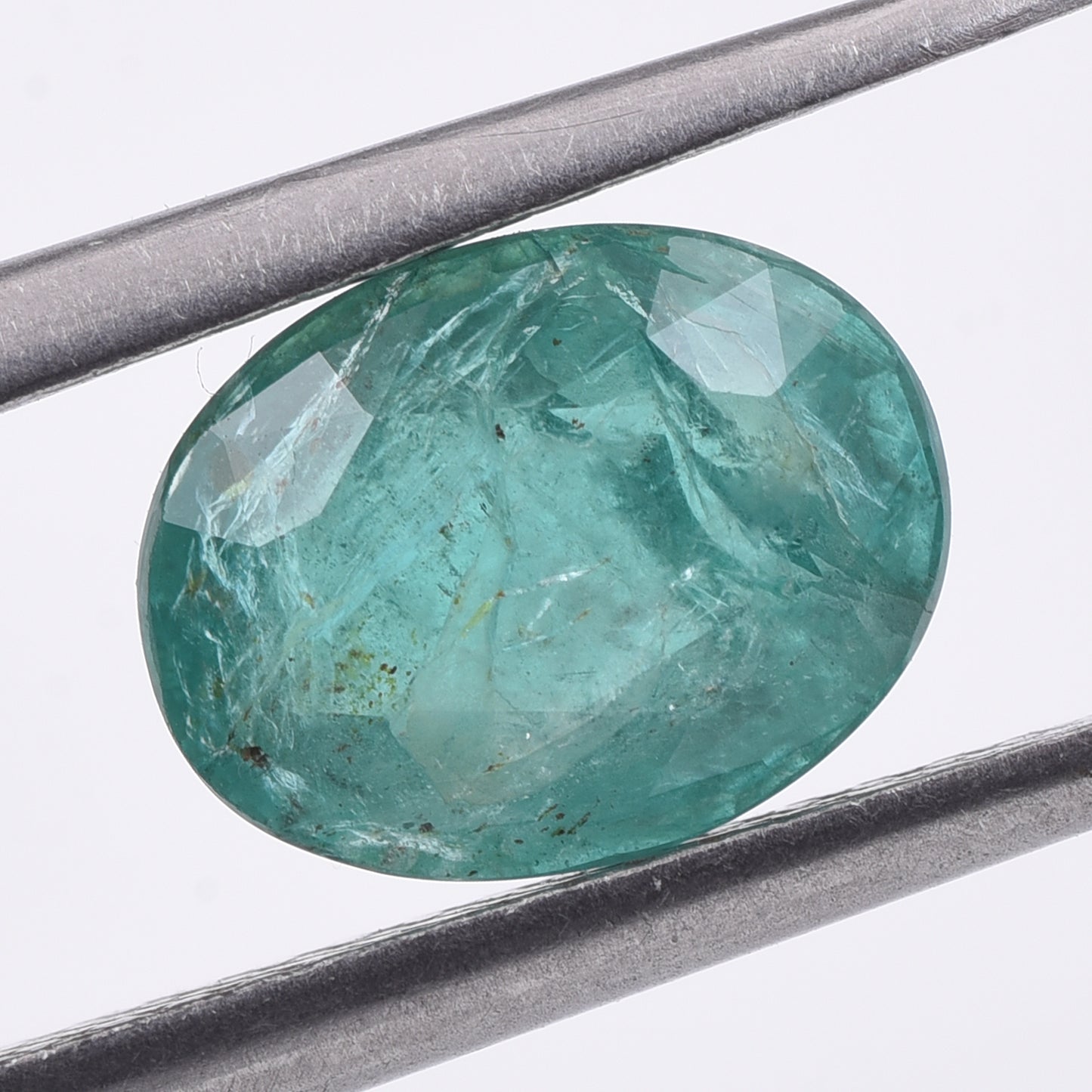 1.8 Natural Beryl Emerald Oval Mixed Cut Gemstone
