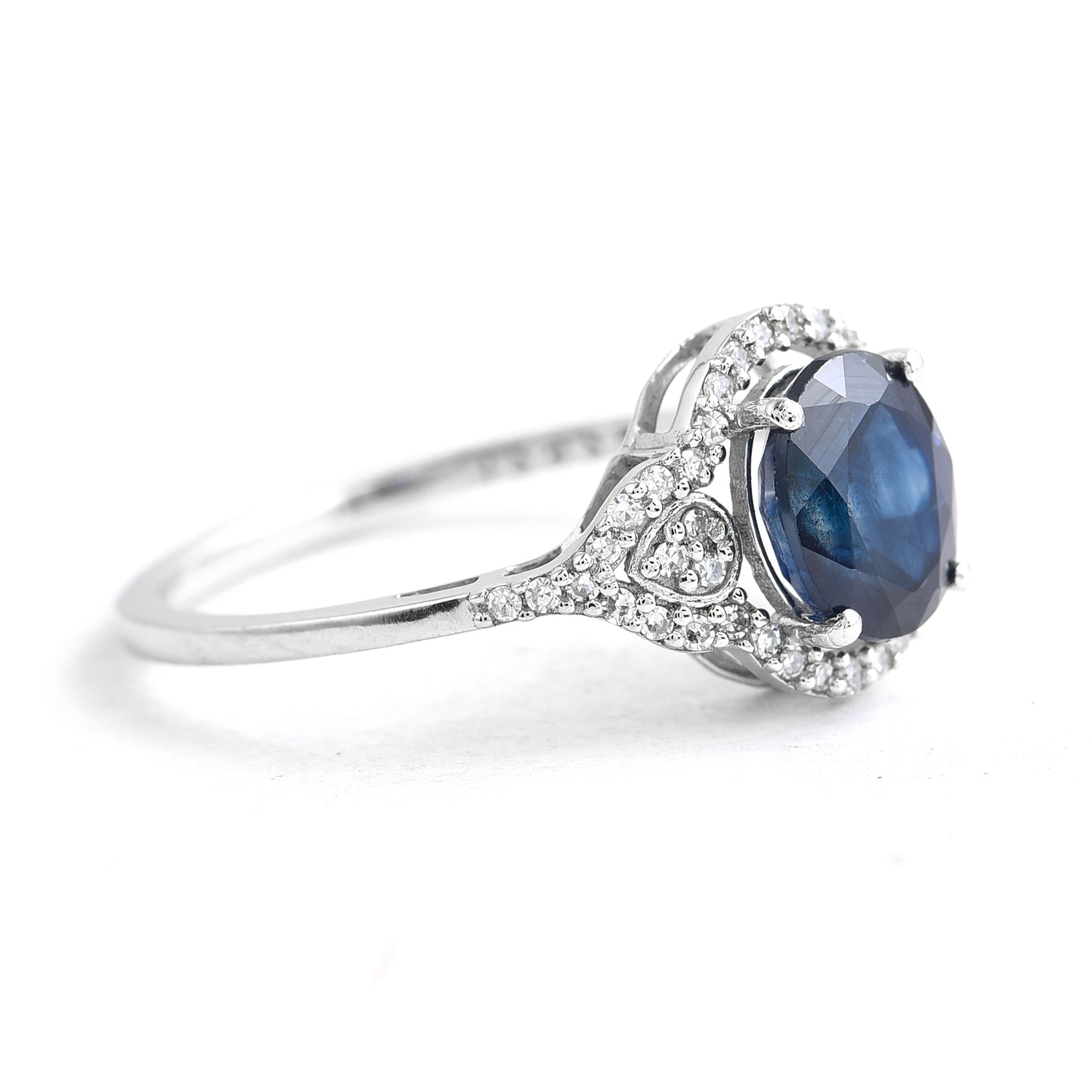 1.79 Ct Oval Sapphire 950 Platinum Ring