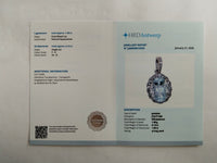 1.99 Ct Oval Mixed Cut Natural Aquamarine 950 Platinum Pendant