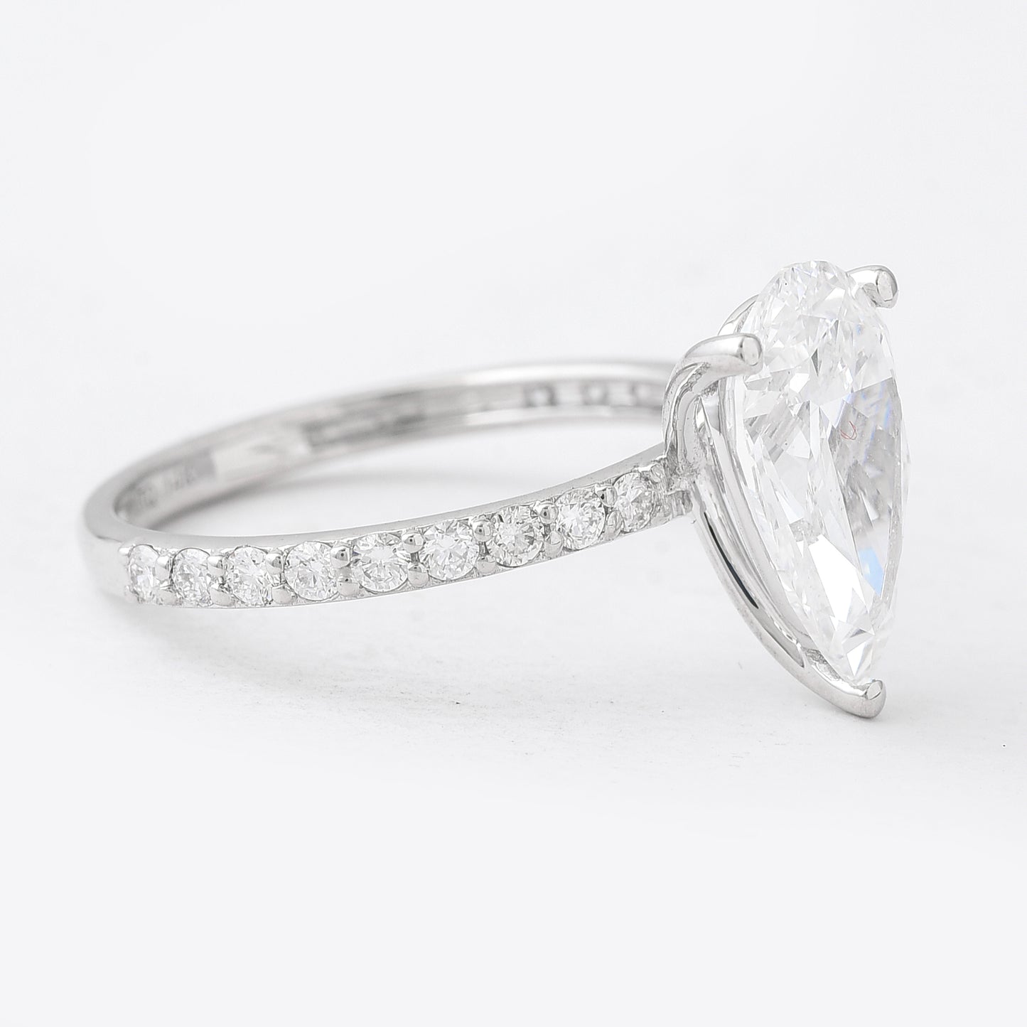 3.13 Carats Lab Grown Diamond 14K Gold Ring