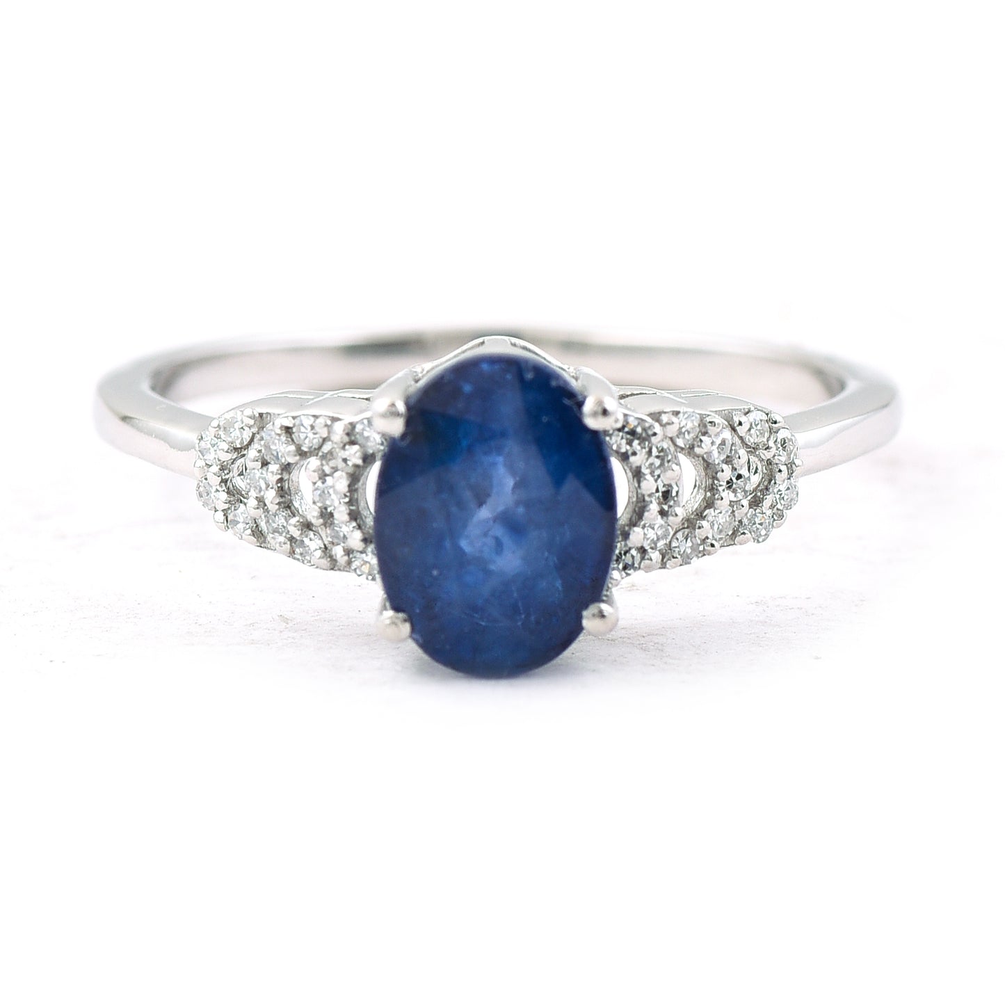1.89 Ct Oval Mixed Cut Natural Sapphire 950 Platinum Ring