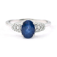 1.89 Ct Oval Mixed Cut Natural Sapphire 950 Platinum Ring