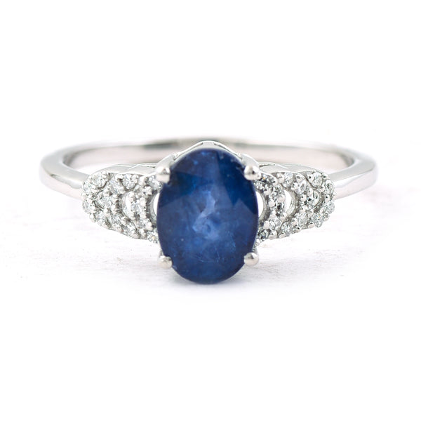 1.89 Ct Oval Mixed Cut Natural Sapphire 950 Platinum Ring