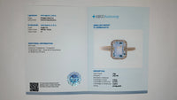 2.39 Ct Octagon Step Cut Natural Aquamarine 14K Gold Ring