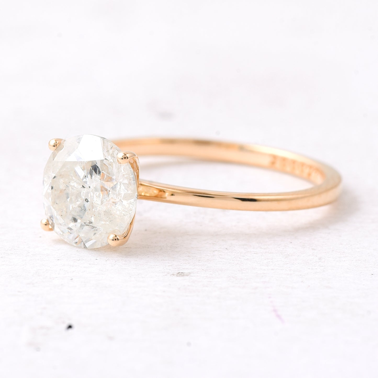 2.02 Ct Round Diamond 14K Gold Ring