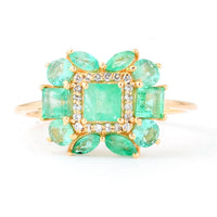 1.41 Ct Square Emerald 14K Gold Ring
