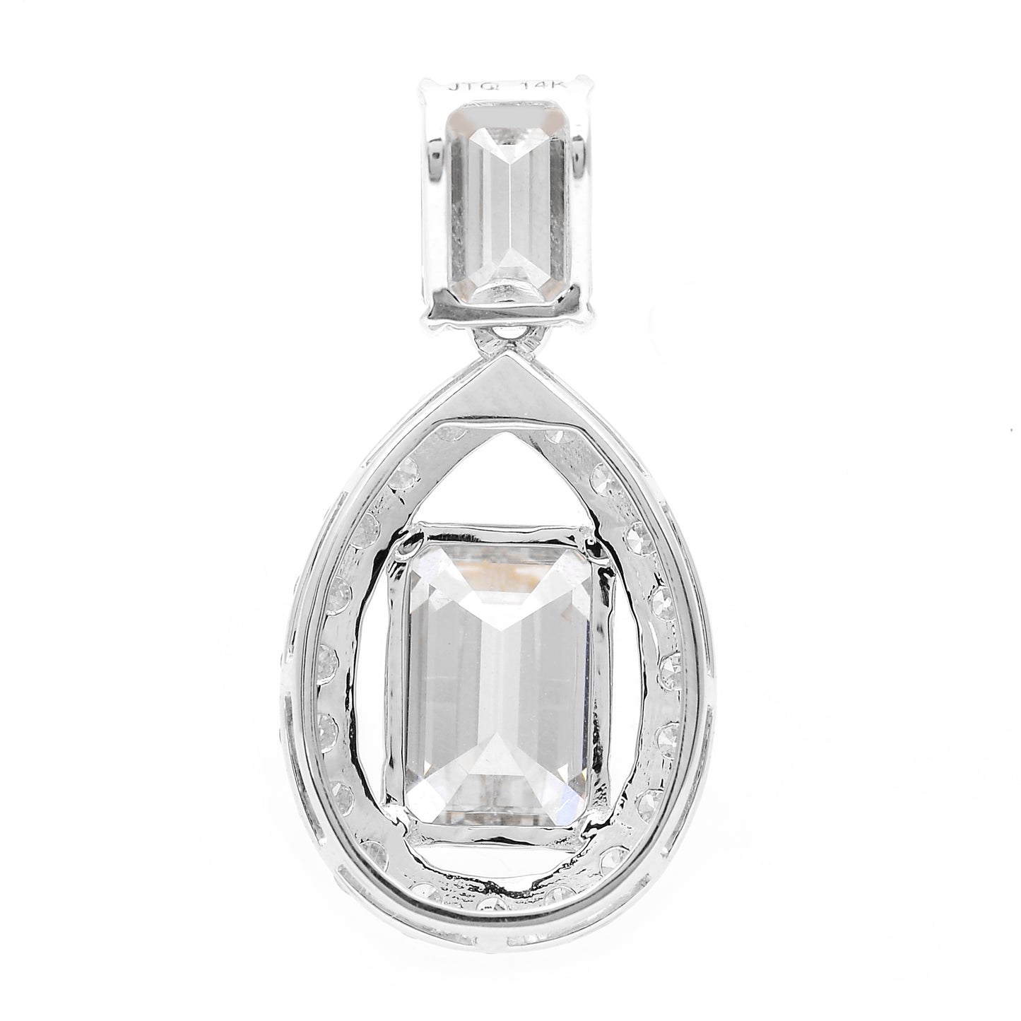 3.52 Carats Lab Grown Diamond 14K Gold Pendant