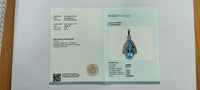 4.24 Ct Pear Mixed Cut Natural Aquamarine 14K Gold Pendant