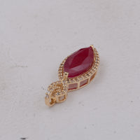 2.77 Ct Marquise Ruby 9K Gold Pendant