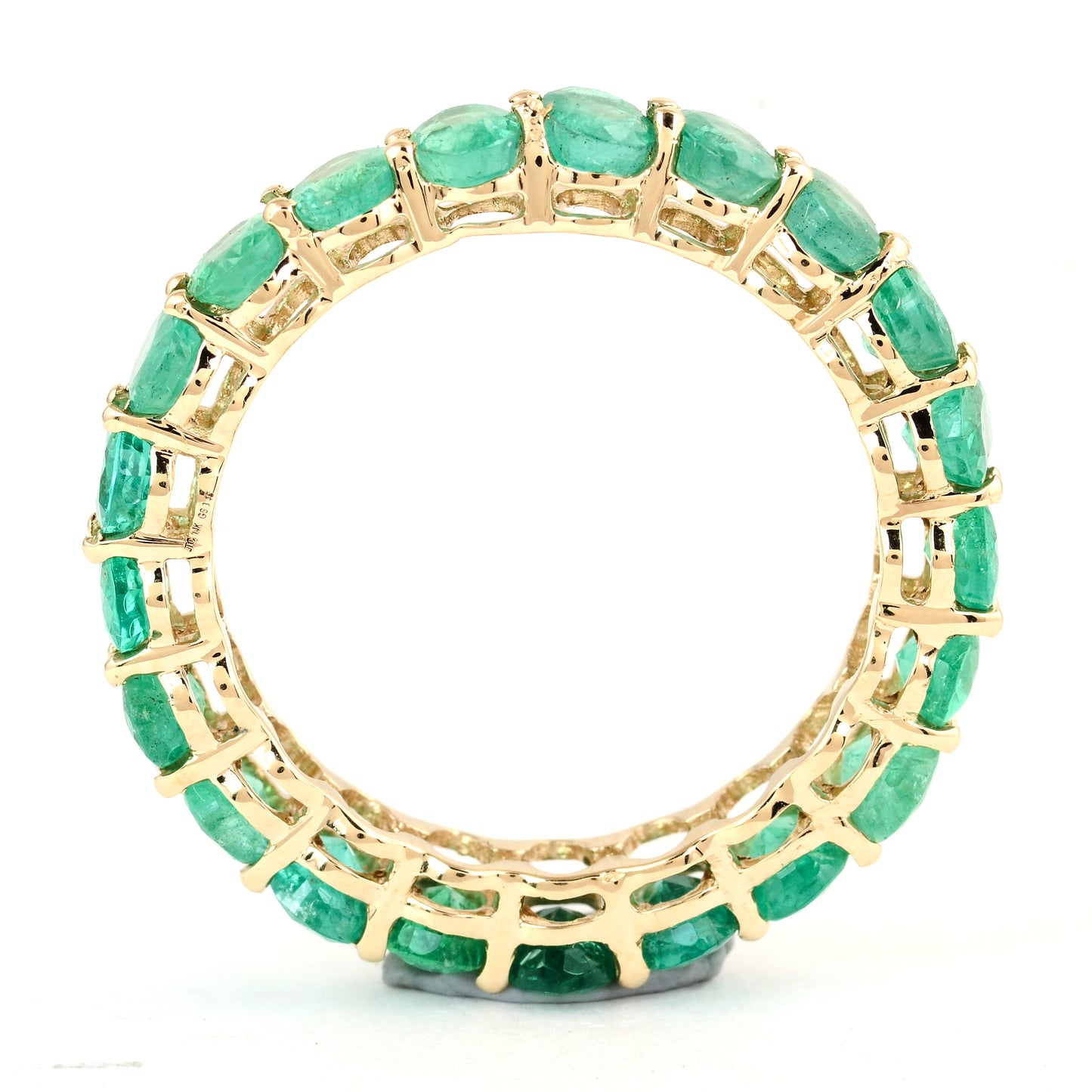 3.57 Ct Oval Mixed Cut Natural Beryl Emerald 14K Gold Ring