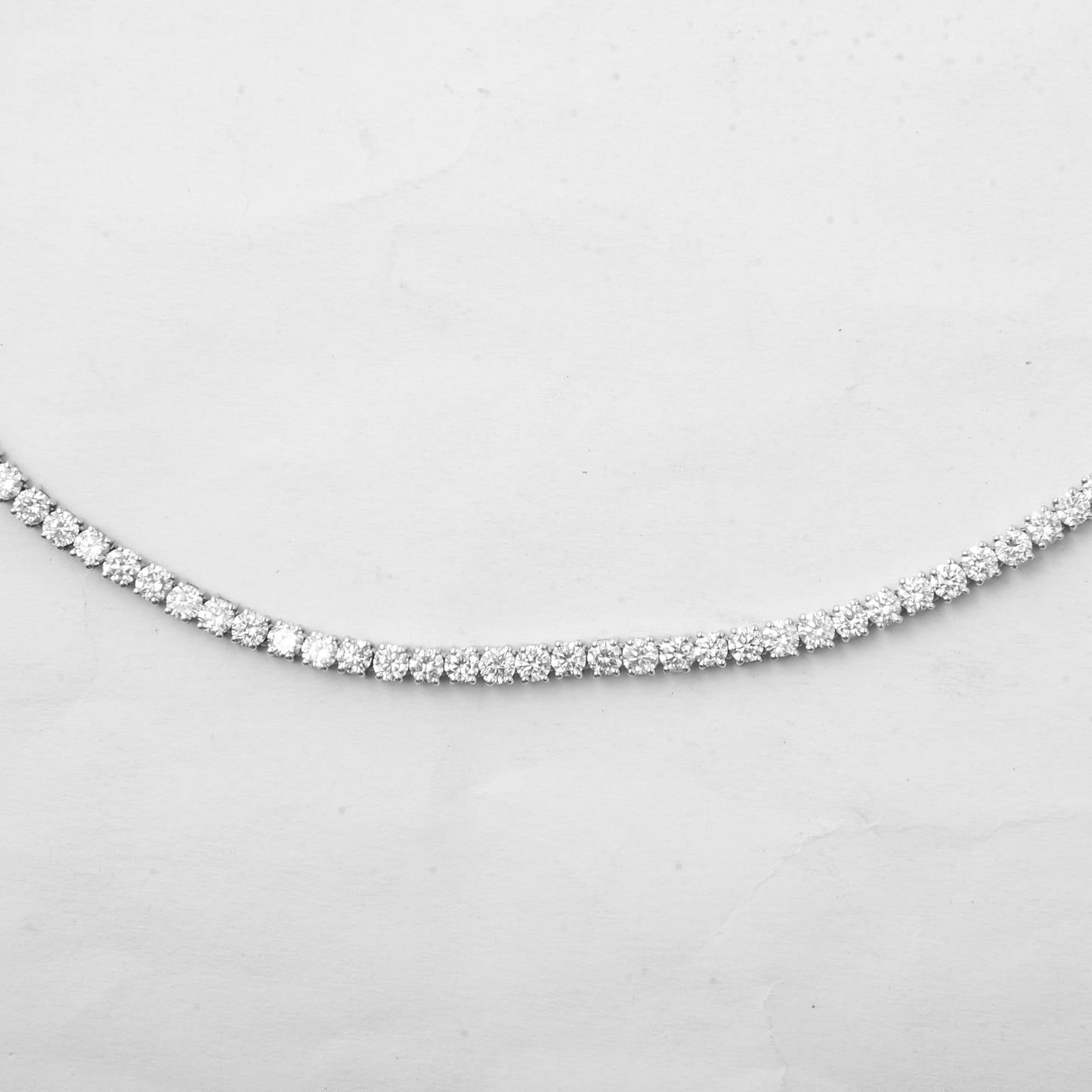 11.39 Ct Round Lab Grown Diamond 14K Gold Necklace