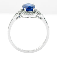 2.10 Ct Oval Mixed Cut Natural Sapphire 950 Platinum Ring
