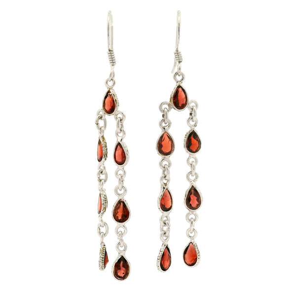 11.13 Ct Garnet 925 Sterling Silver Earrings