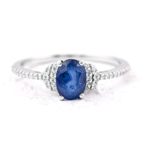 1.26 Ct Oval Mixed Cut Natural Sapphire 950 Platinum Ring