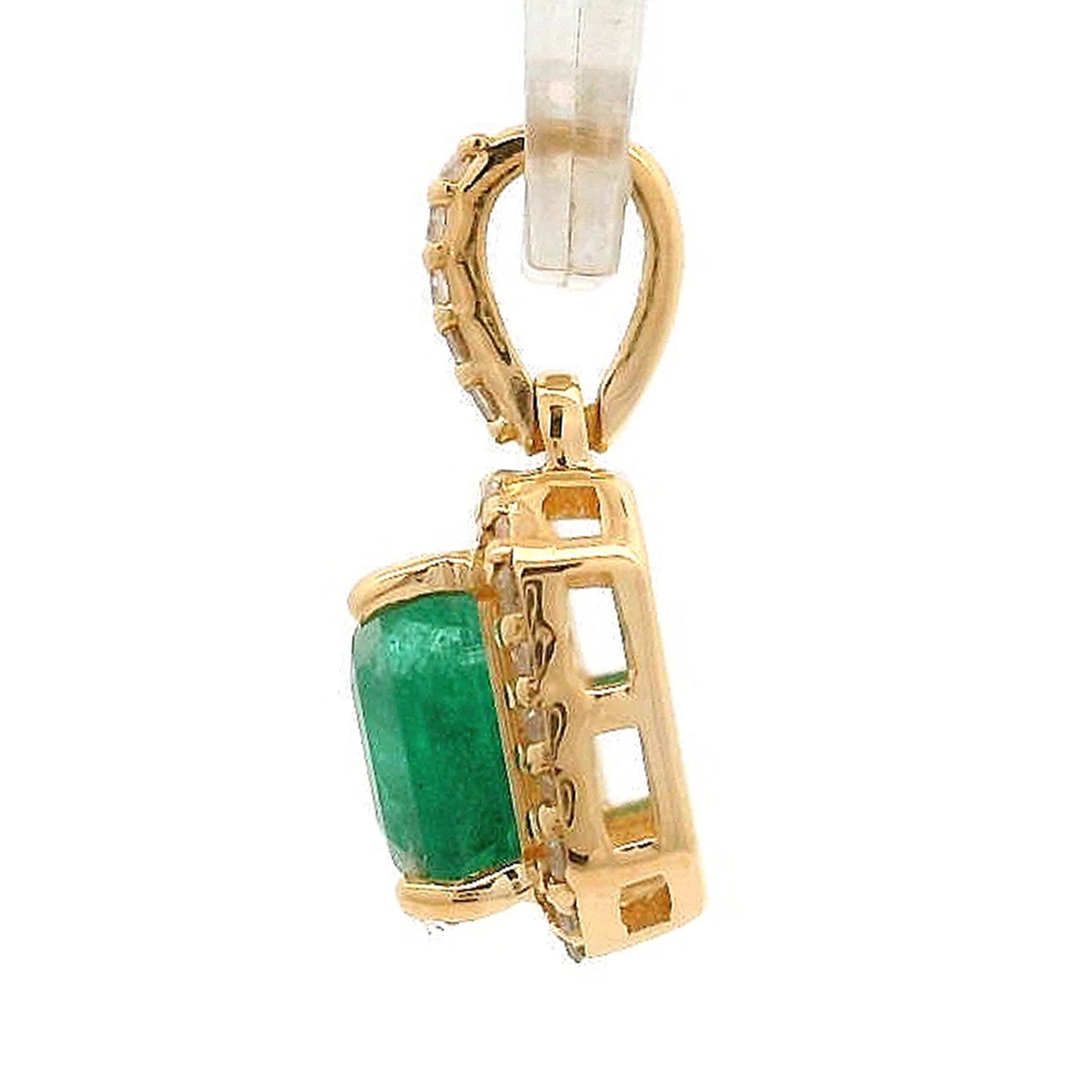 1.39 Ct Octagon Emerald 14K Gold Pendant