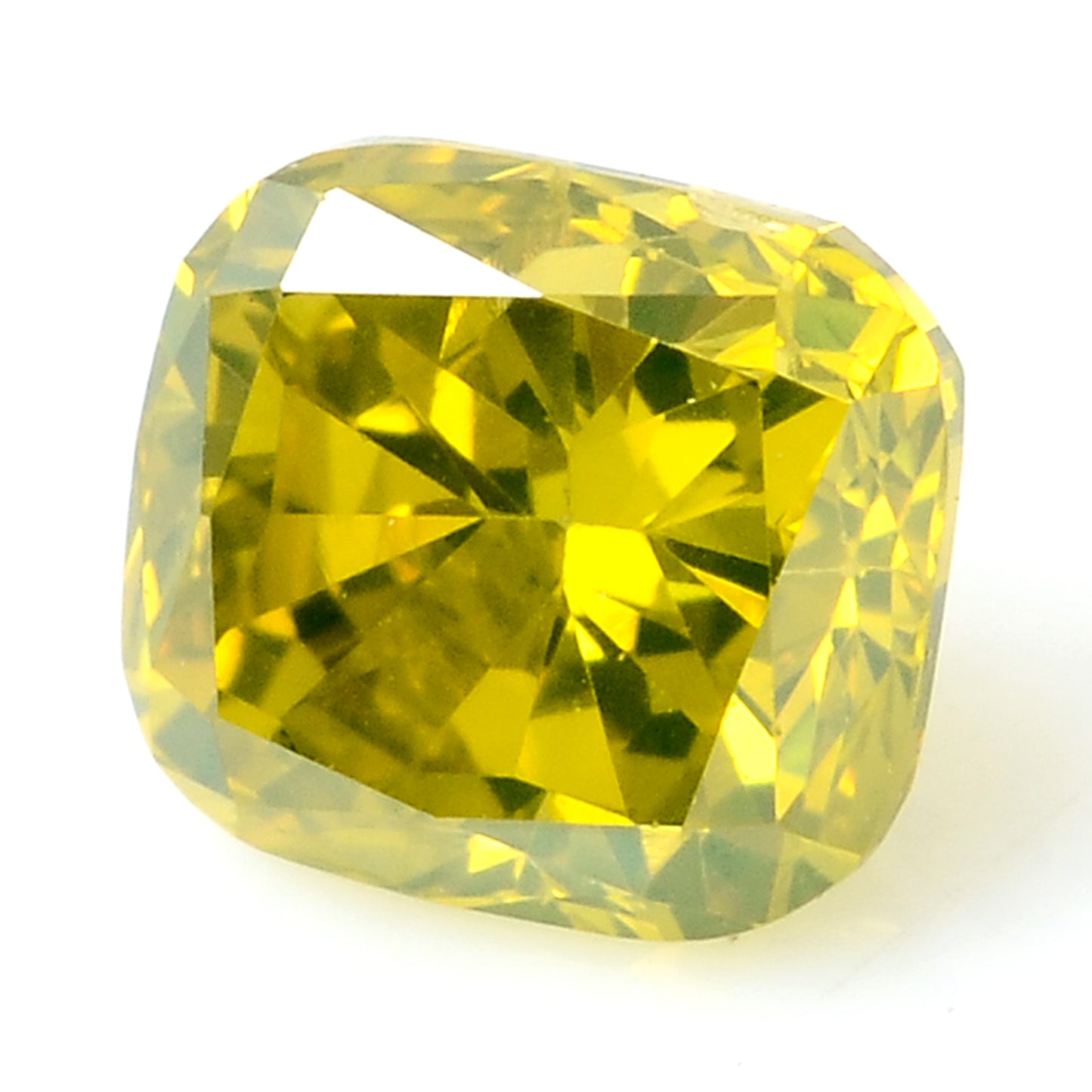 0.32 Carat Yellow Diamond Cushion Loose Gemstone