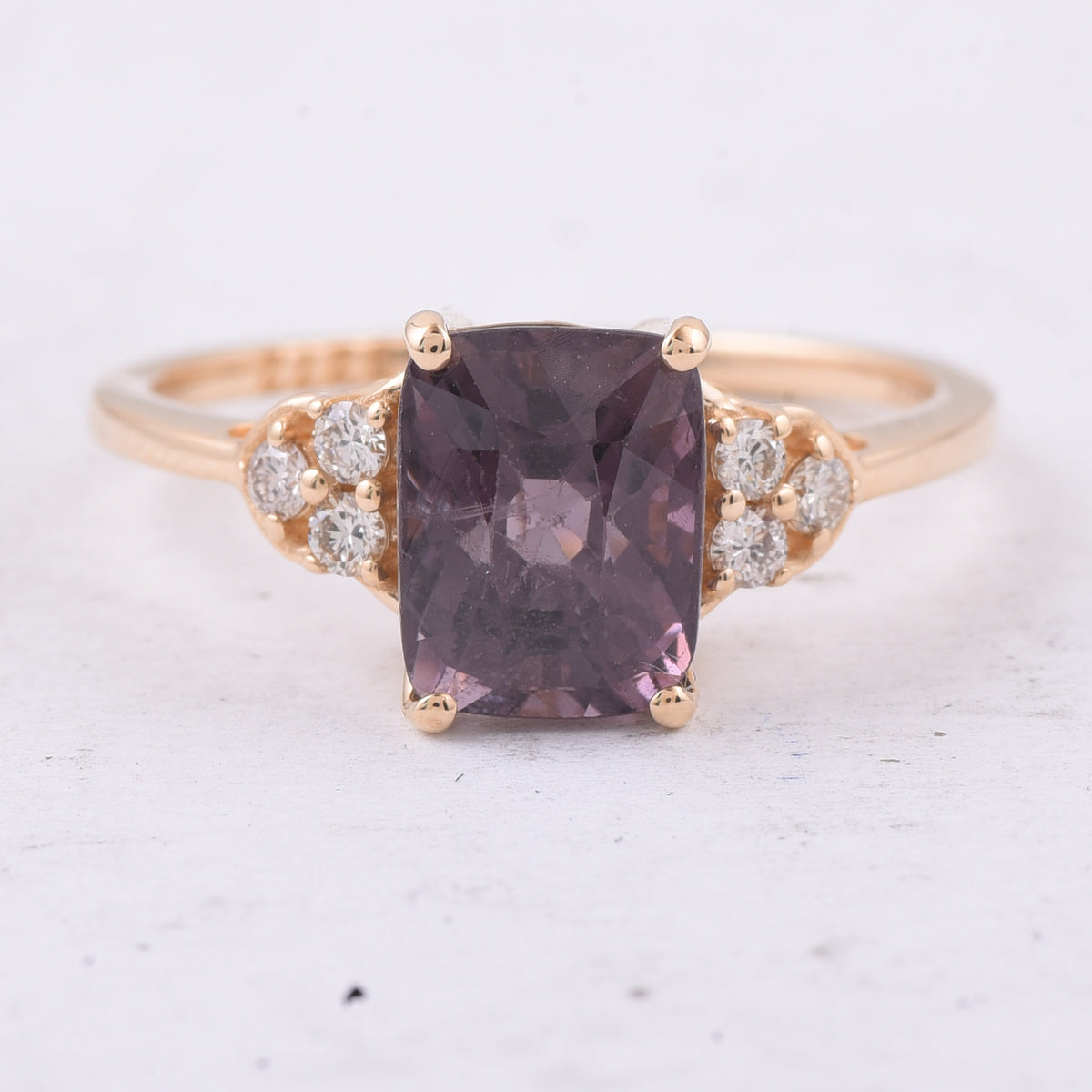 2.81 Ct Cushion Natural Spinel 14K Gold Ring