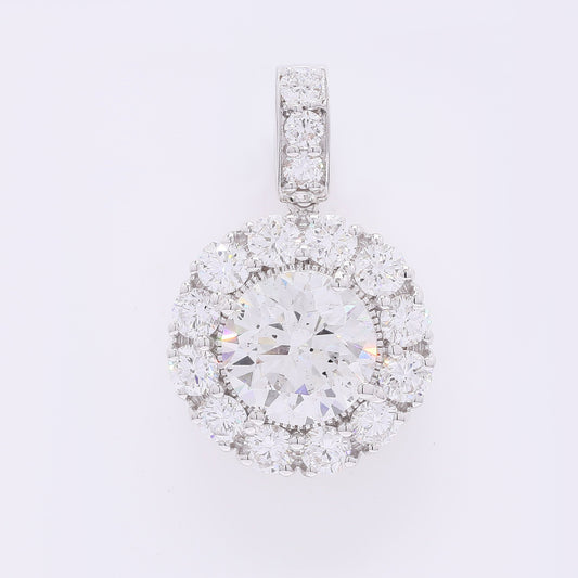 2.53 Carats Lab Grown Diamond 14K Gold Pendant