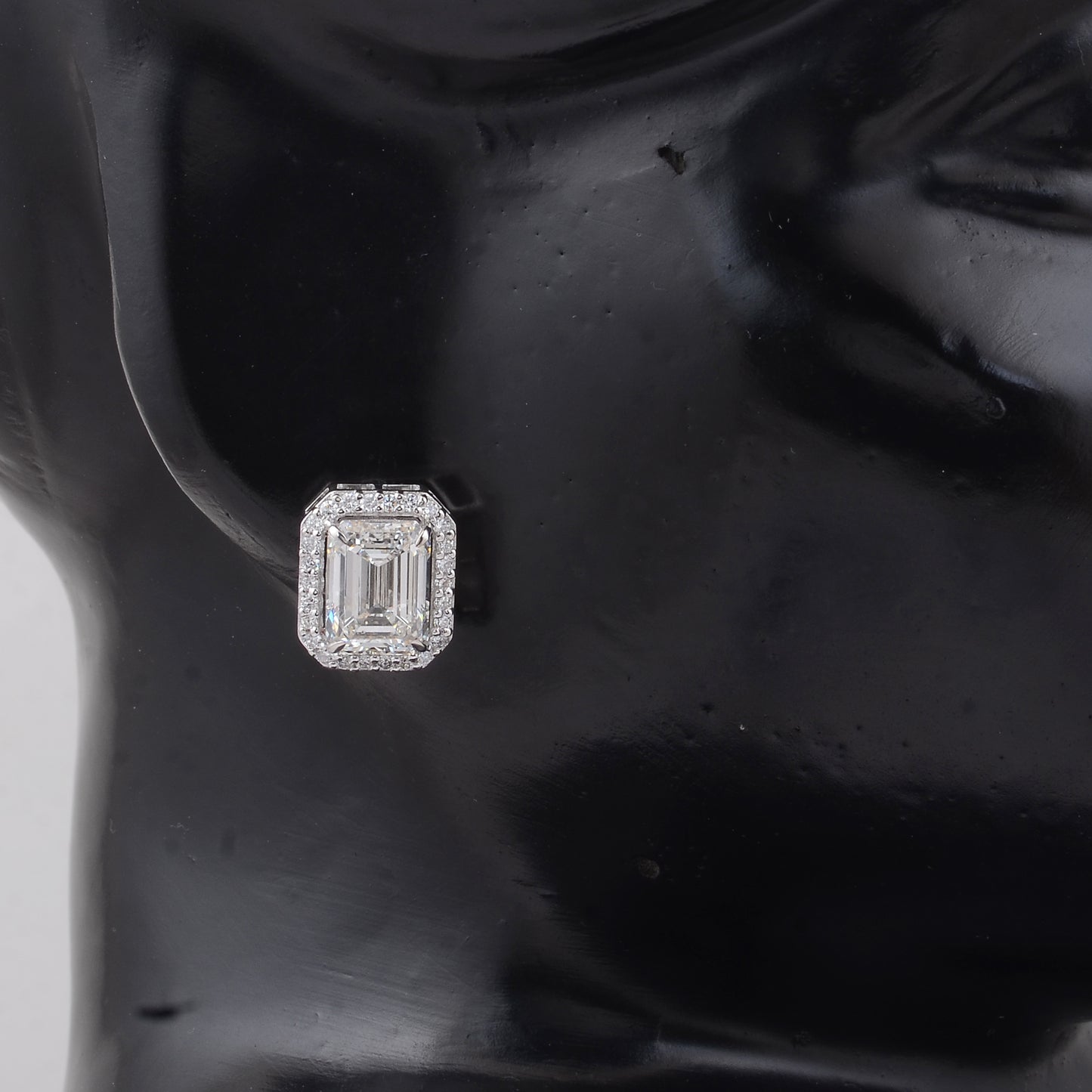 6.41 Carats Lab Grown Diamond 14K Gold Earrings
