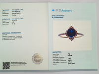 1.91 Ct Oval Mixed Cut Natural Sapphire 14K Gold Ring