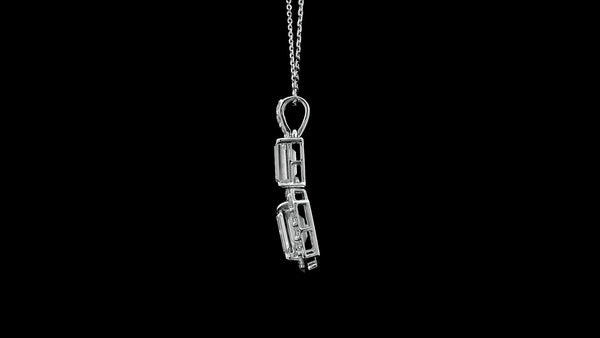 3.61 Carats Lab Grown Diamond 14K Gold Pendant