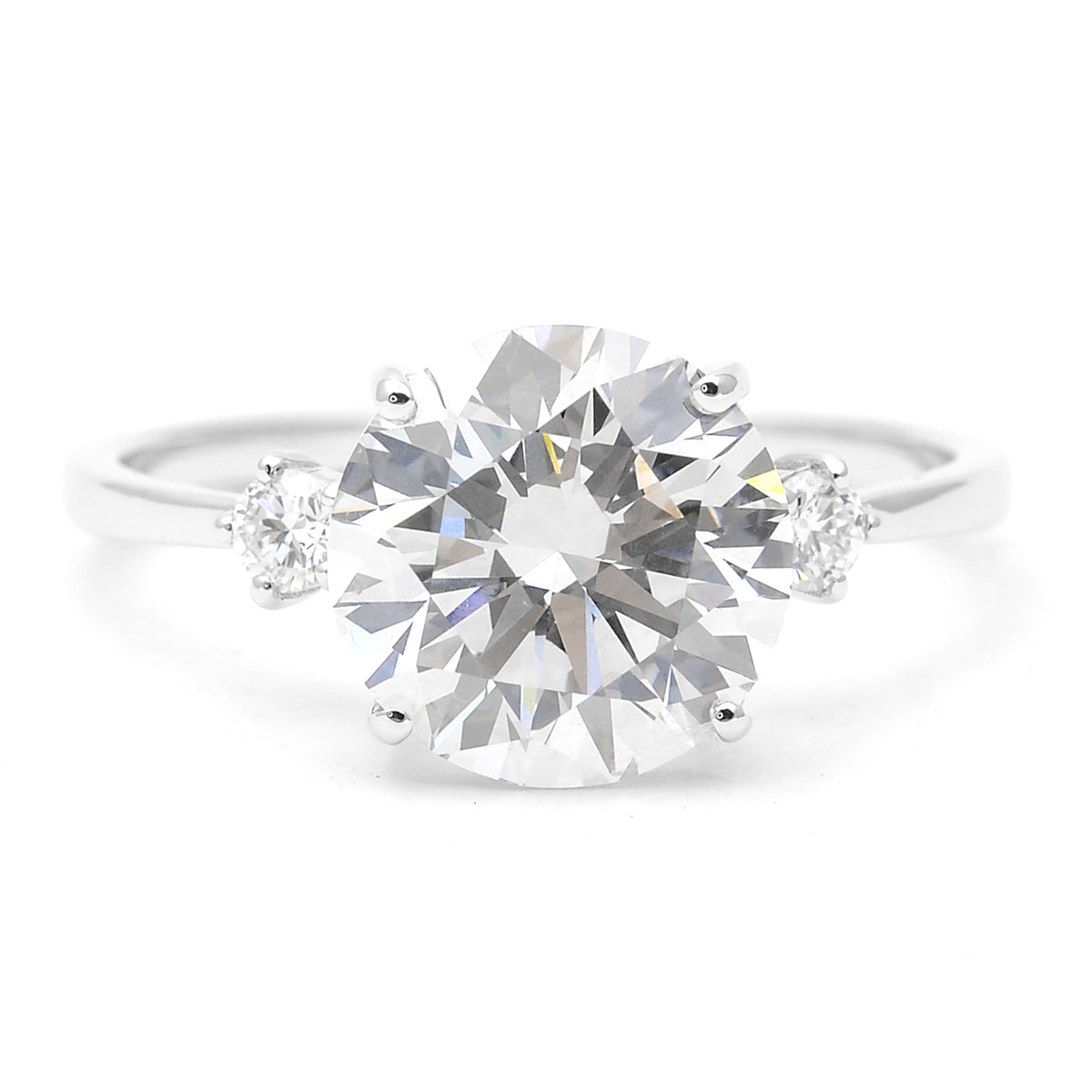 3.22 Carats Lab Grown Diamond 14K Gold Ring