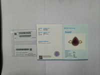 2.55 Ct Pear Mixed Cut Natural Ruby 14K Gold Ring