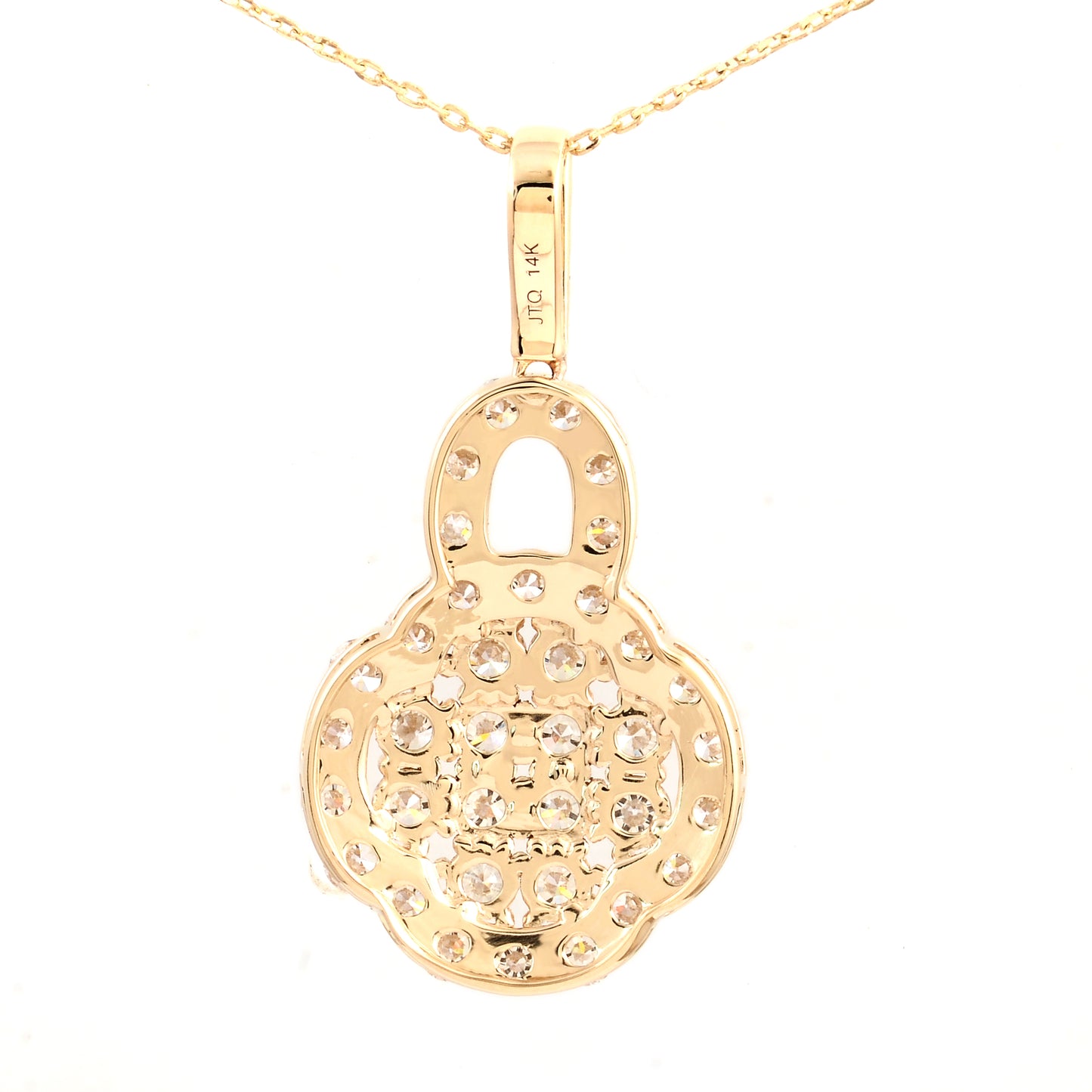 1.97 Carats Lab Grown Diamond 14K Gold Pendant