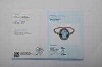 1.27 Ct Oval Mixed Cut Natural Aquamarine 14K Gold Ring