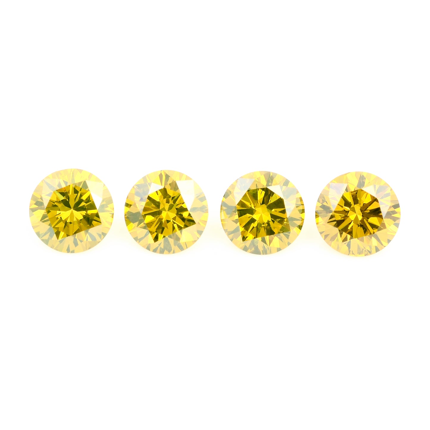0.70 Yellow Diamond Round Loose Gemstone