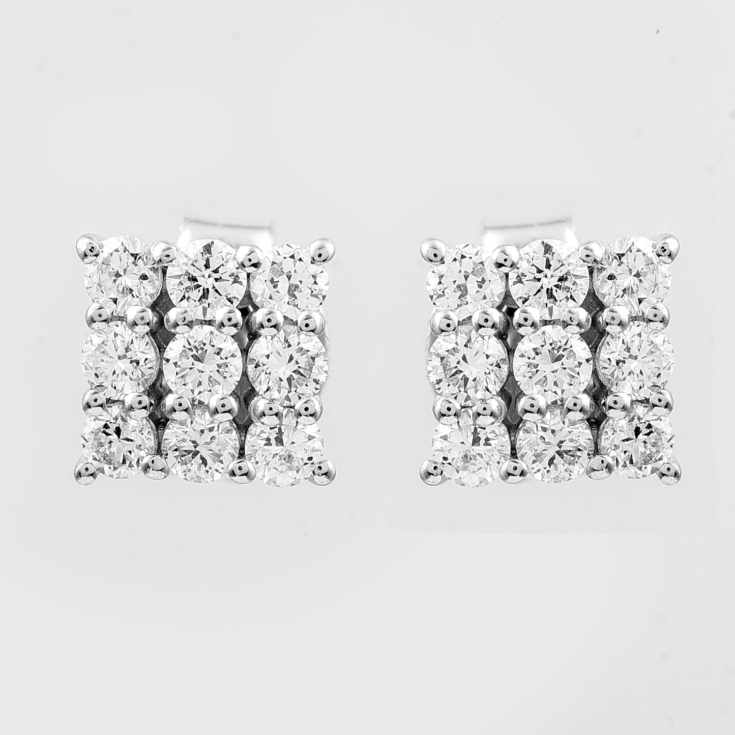 0.62 Ct Round Lab Grown Diamond 925 Silver Earrings