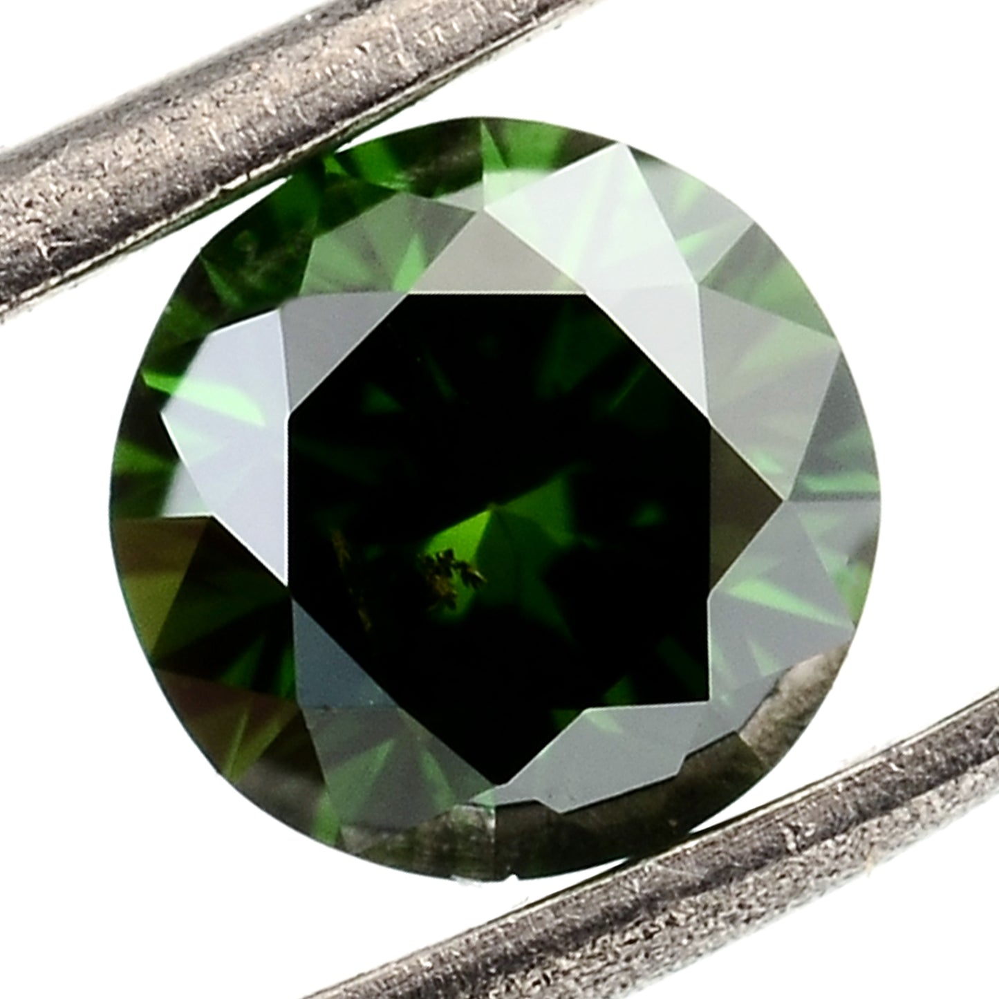 0.73 Green Diamond Round Loose Gemstone