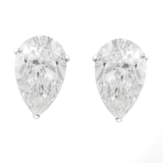 4.03 Carats Lab Grown Diamond 14K Gold Earrings