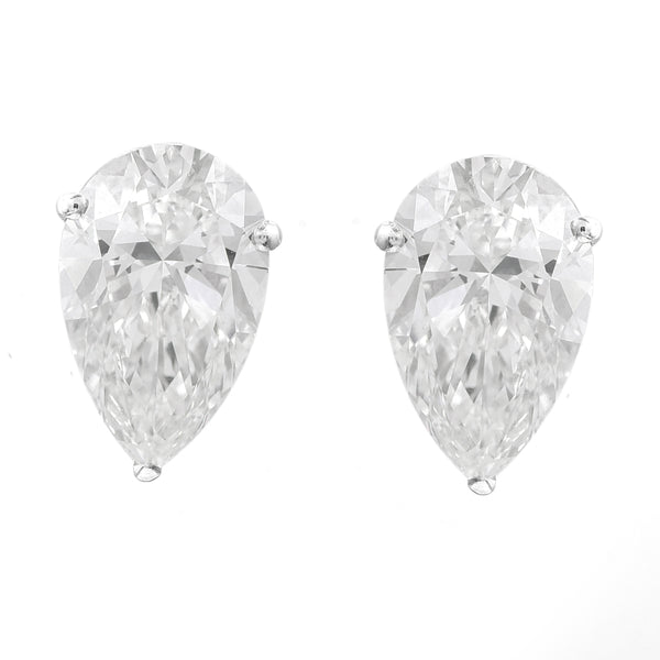 4.03 Carats Lab Grown Diamond 14K Gold Earrings